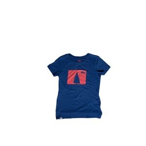 REI Co-op Graphic T-Shirt Blue Red Tree Logo Tee XS